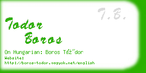 todor boros business card